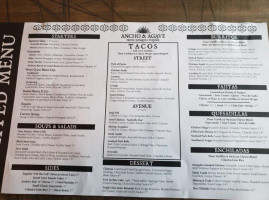 Ancho Agave menu