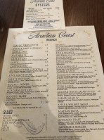 Acadian Coast menu