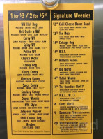 Super Weenie menu