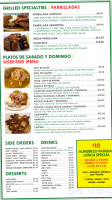 Luzmila's Bolivian menu
