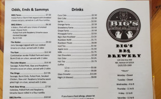 Big's Bbq Brew Pub menu