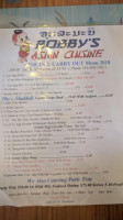 Bobby's Asian Cuisine menu