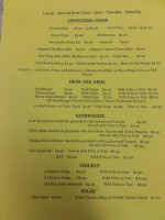 Valley Grill menu