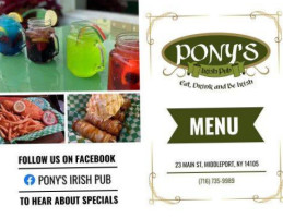 Pony's Irish Pub food