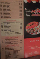 Fujiyama Japanese Steakhouse Sushi menu