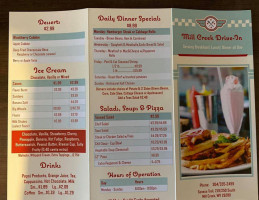 Mill Creek Drive-in menu