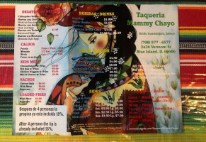 Taqueria Mammy Chayo menu
