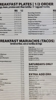 Los Jacales Mexican Restaurant menu