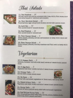 Thai Rainbow menu