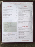 India Masala House menu