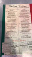 Italian Terrace menu