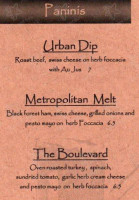 Urban City Coffee menu