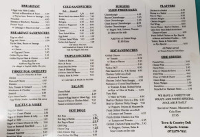 Town Country Deli Grill menu