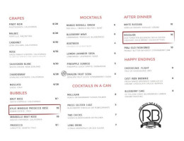 Red Brick Tap And Barrel menu