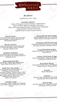 Ribbonwood Grill menu