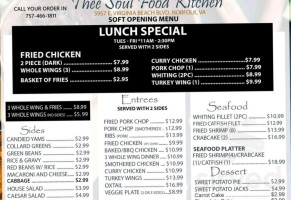 Thee Soulfood Kitchen menu