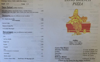 Long Branch Pizza menu