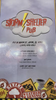 Storm Shelter Pub menu