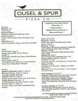 Ousel & Spur Pizza Co menu