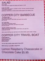 Copper City Saloon menu