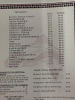 Graul's Market Hereford menu