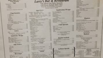 Larry's Bar And Restaurant menu