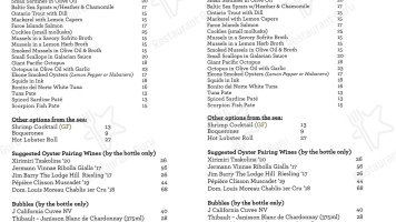 Blacksburg Wine Lab menu