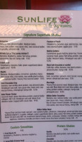 Sunlife Organics Heathercliff Rd menu