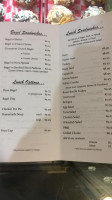 A Bagel And menu