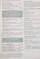 Back Country Cafe menu