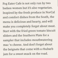 Fog Eater Cafe menu