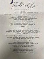 Tourterelle menu