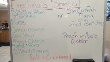 Everlina's Southern Cooking menu