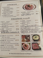 Cafe Korea El Paso menu