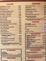 Mario's Spanish Inn menu