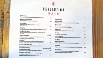Revolution Coffee Wine Eats menu
