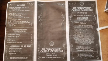 Au Grottens Cafe Catering menu