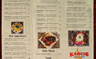 Kabob House menu