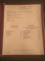 Tj's Steakhouse menu