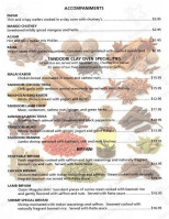 Cinnamon Kitchen Indian Cuisine menu