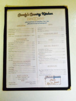 Sandy's Country Kitchen Barker menu