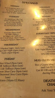 Gypsy Nickel Lounge menu