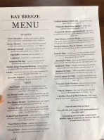 Bay Breeze Restaurant Bar menu