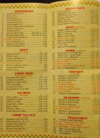 China One menu