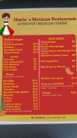 Garcia's Mexican menu