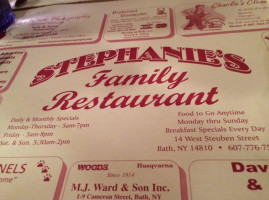 Stephanie's Family menu