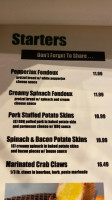 Frozen Pirogue menu