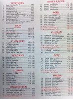 Coco China Buffet menu