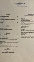 Schultzy's menu