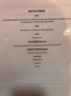 Sauber's Stumble Inn menu